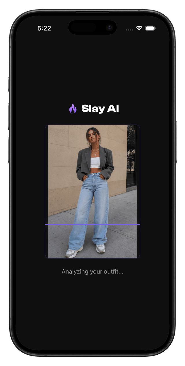 AI analyzing your outfit with Slay AI